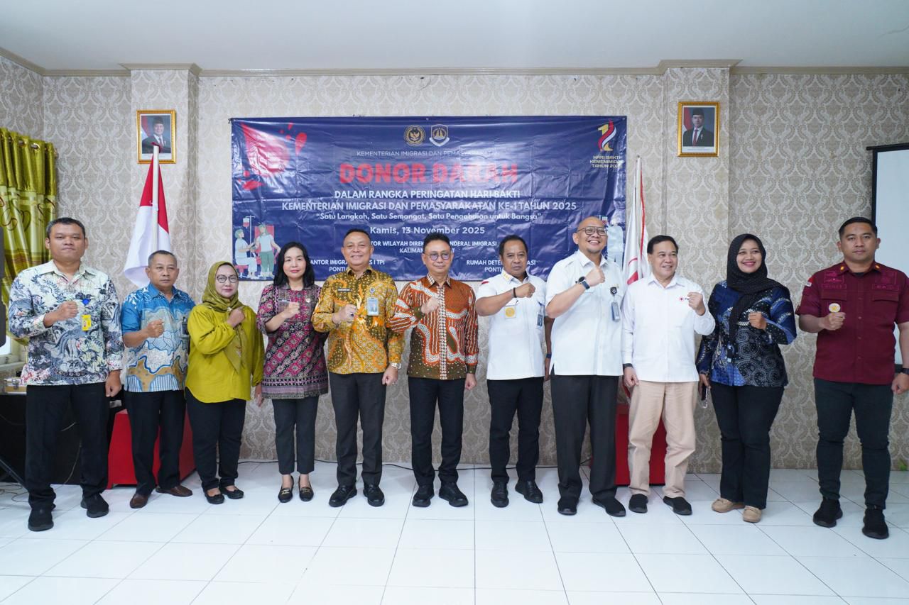 Kementerian Keimigrasian dan Pemasyarakatan Gelar Donor Darah di Hari Bakti ke-1