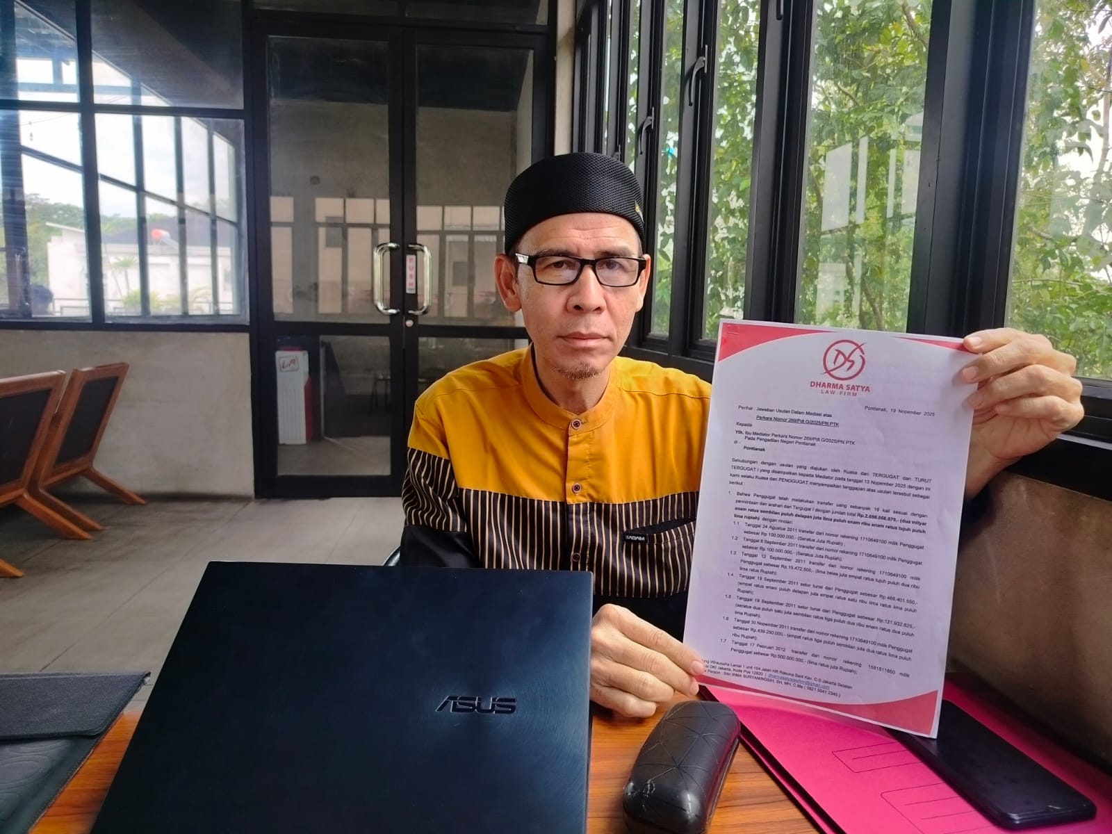 Mediasi Gagal, Sengketa Utang Djunaidi dan Santoso Pukarta Berlanjut ke Sidang Pokok 4 Desember 2025