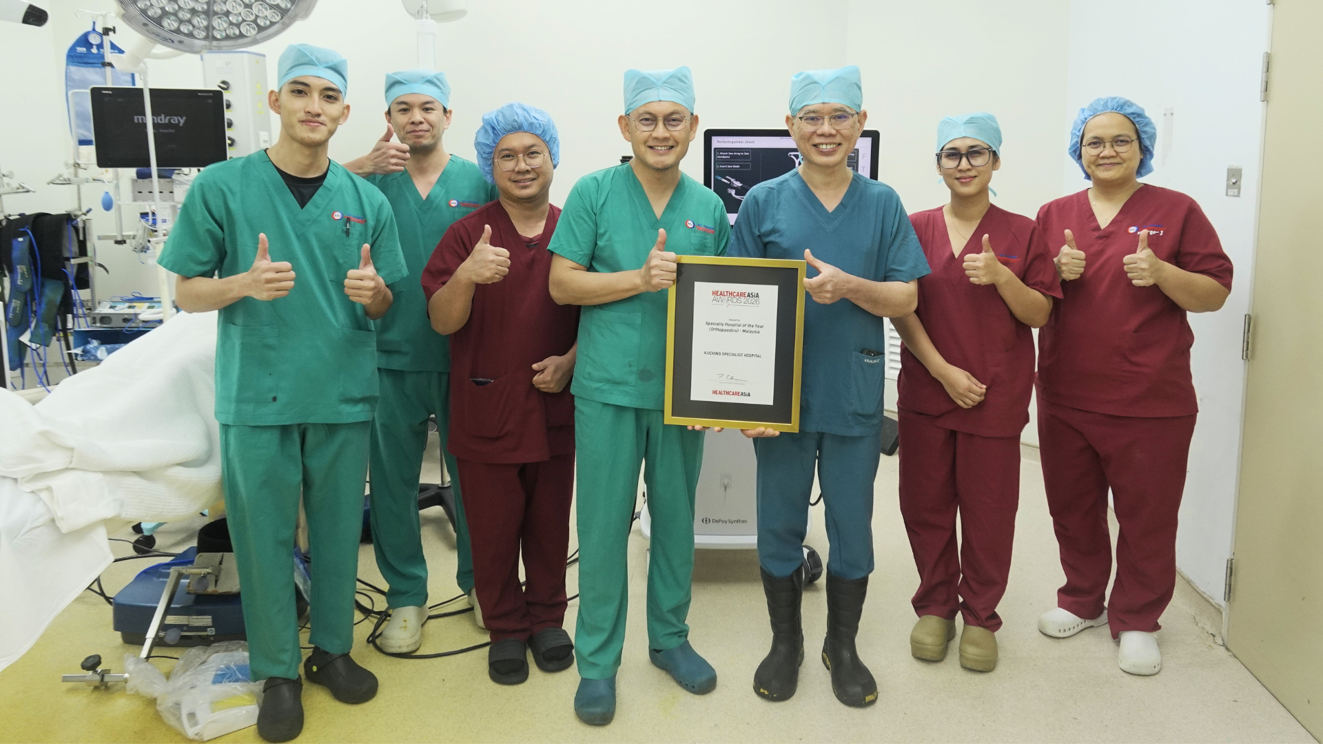 Kuching Specialist Hospital (KcSH) Dinobatkan sebagai Penyedia Layanan Ortopedi terbaik di Ajang Healthcare Asia Awards 2026