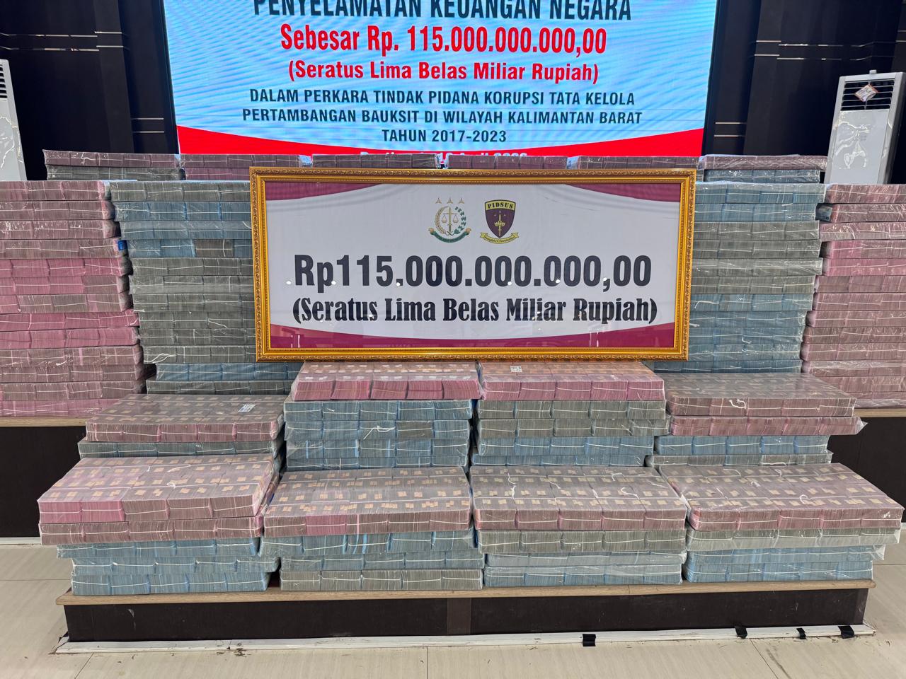 Kejati Kalbar Amankan Rp115 Miliar dari Dugaan Korupsi Tambang Bauksit