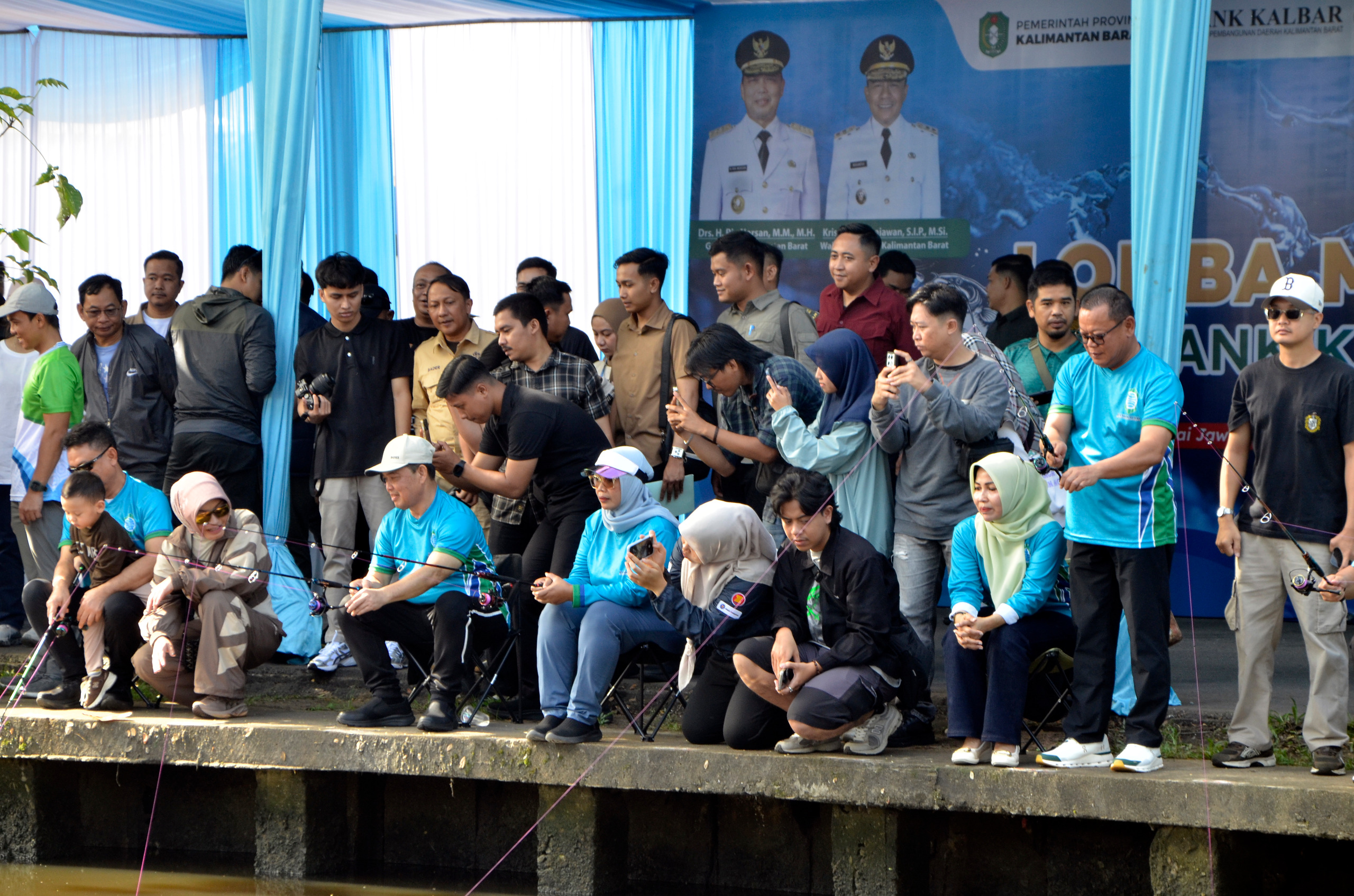 Lomba Mancing HUT ke-62 Bank Kalbar Jadi Pesta Rakyat