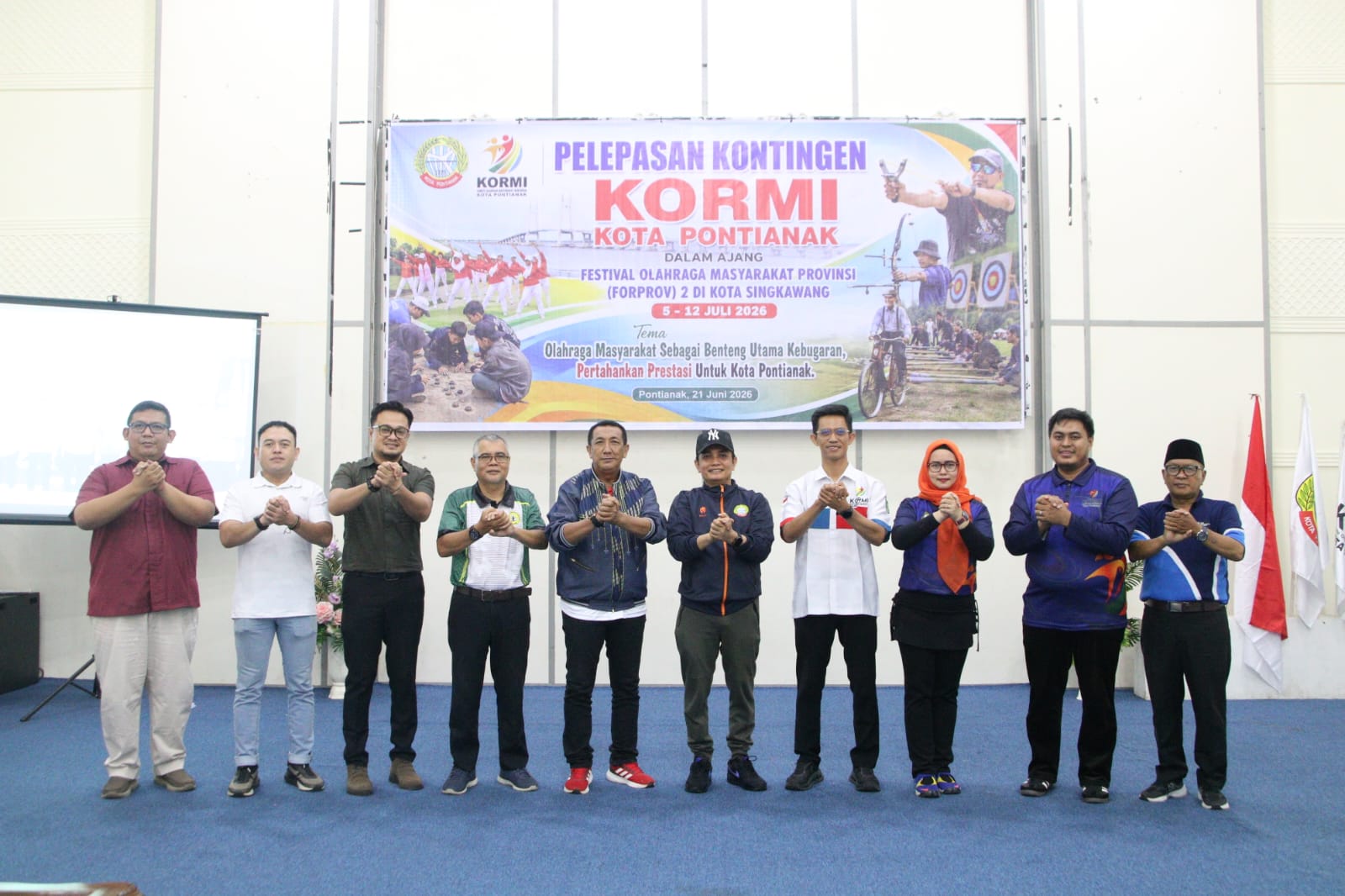 608 Atlet dan Pegiat Dilepas ke FORPROV II Kalbar, Pontianak Bidik Prestasi Terbaik di Singkawang