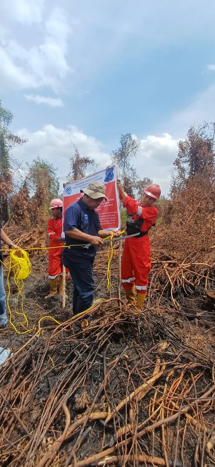 KLH/BPLH melakukan pengawasan dan penyegelan di konsesi PT Bintang Harapan Palma di OKI setelah kebakaran lahan berdampak hingga 454 hektare.